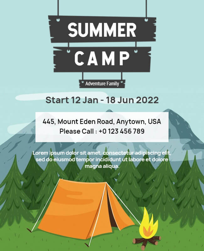 Nature Elements Camp Flyer