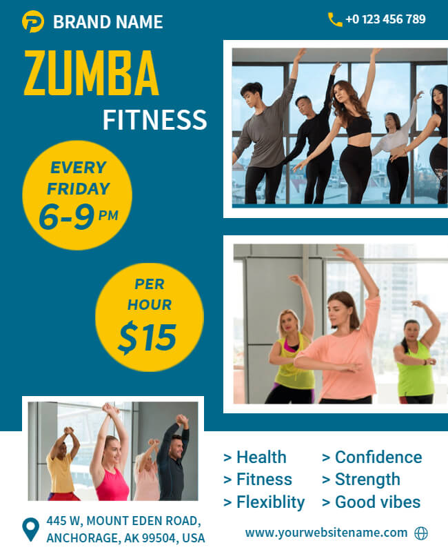 Zumba Fitness Flyer Template