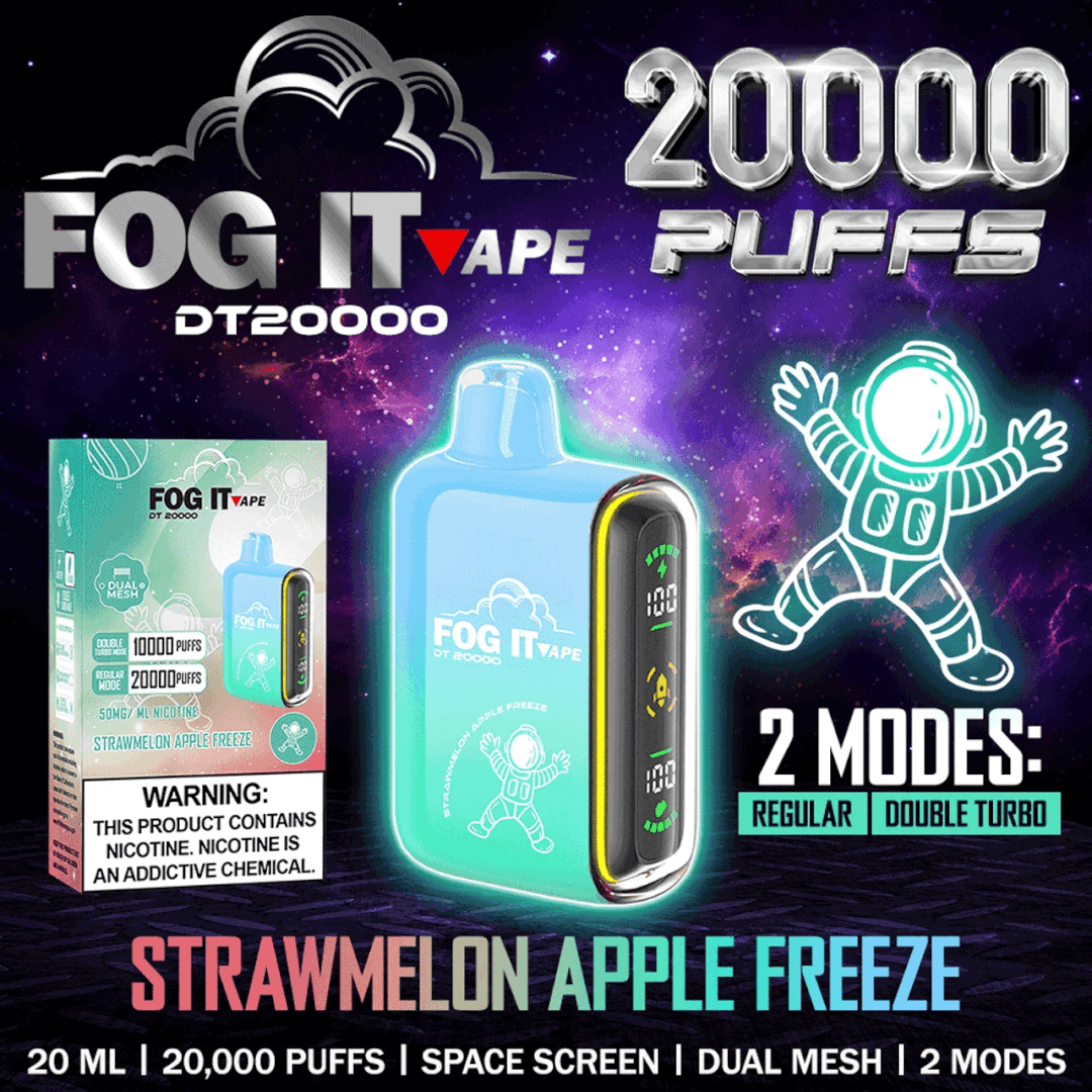  Fog It DT20000 5% Nicotine Disposable Vape: Redefining Convenience with 20,000 Puffs